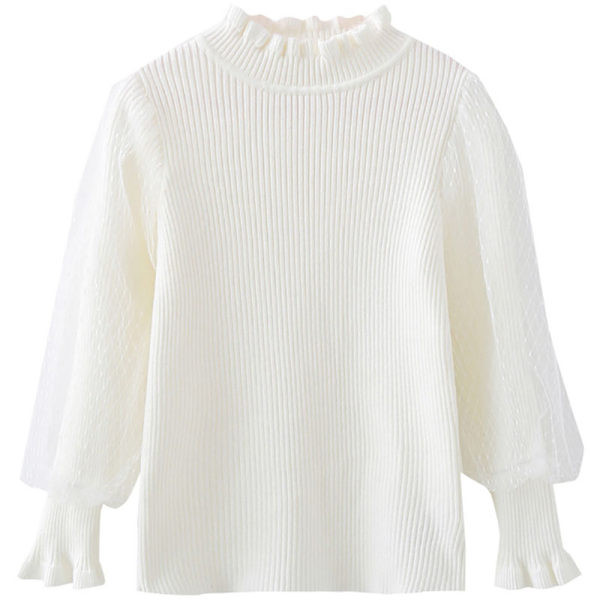 Laste kaasaegne tülliga pluus