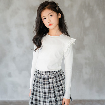 Laste vabaaja pikkade varrukatega pluus