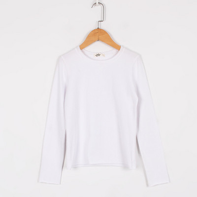 Κλασικό μοντέλο μπλούζα για κορίτσια με οβάλ λαιμόκοψη και μακριά μανίκια