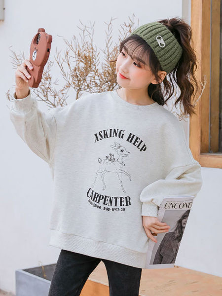 Παιδική casual μπλούζα για κορίτσια με οβάλ λαιμόκοψη