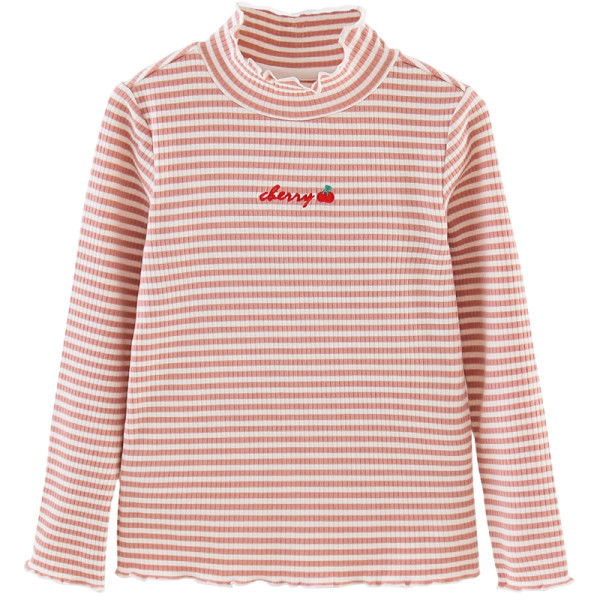 Casual Παιδική ριγέ γιακά μπλούζα  ζιβάγκο για κορίτσια