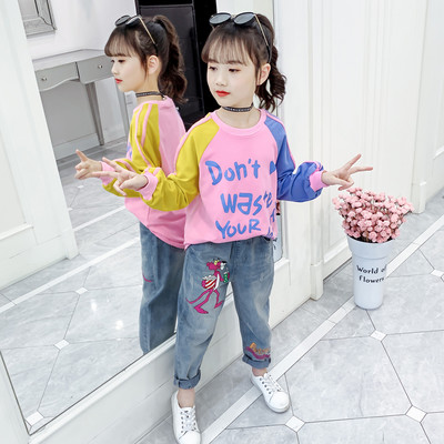 Νέο σχέδιο χρωματιστή μπλούζα για κορίτσια με επιγραφή