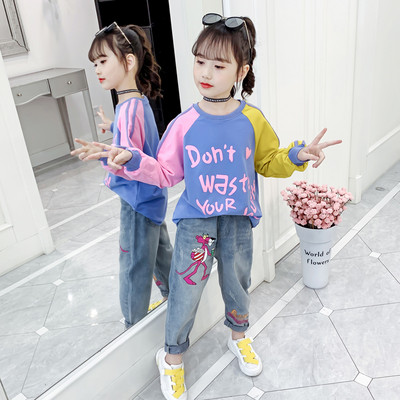 Νέο σχέδιο χρωματιστή μπλούζα για κορίτσια με επιγραφή