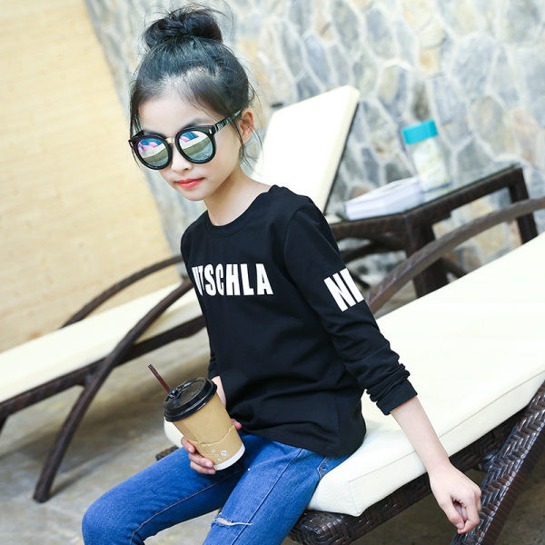 Laste vabaaja pluus trükiga tüdrukutele