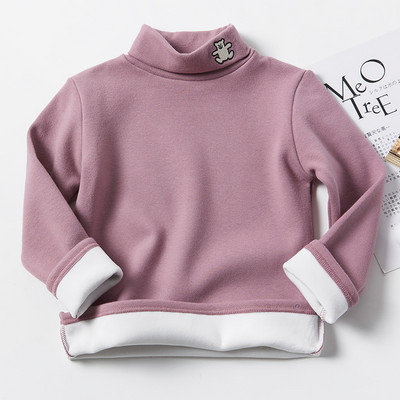 Παιδική χειμερινή μπλούζα για κορίτσια - με κέντημα