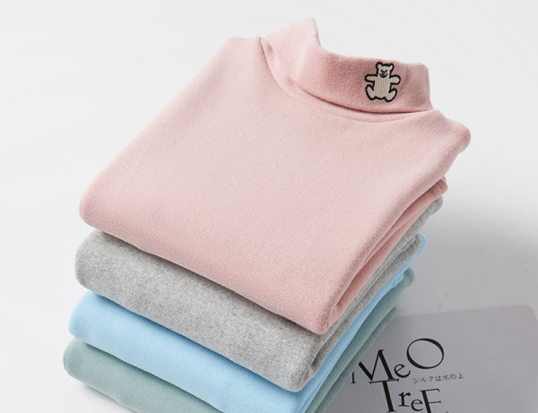 Παιδική χειμερινή μπλούζα για κορίτσια - με κέντημα