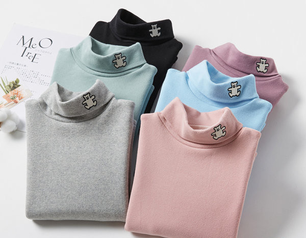 Παιδική χειμερινή μπλούζα για κορίτσια - με κέντημα