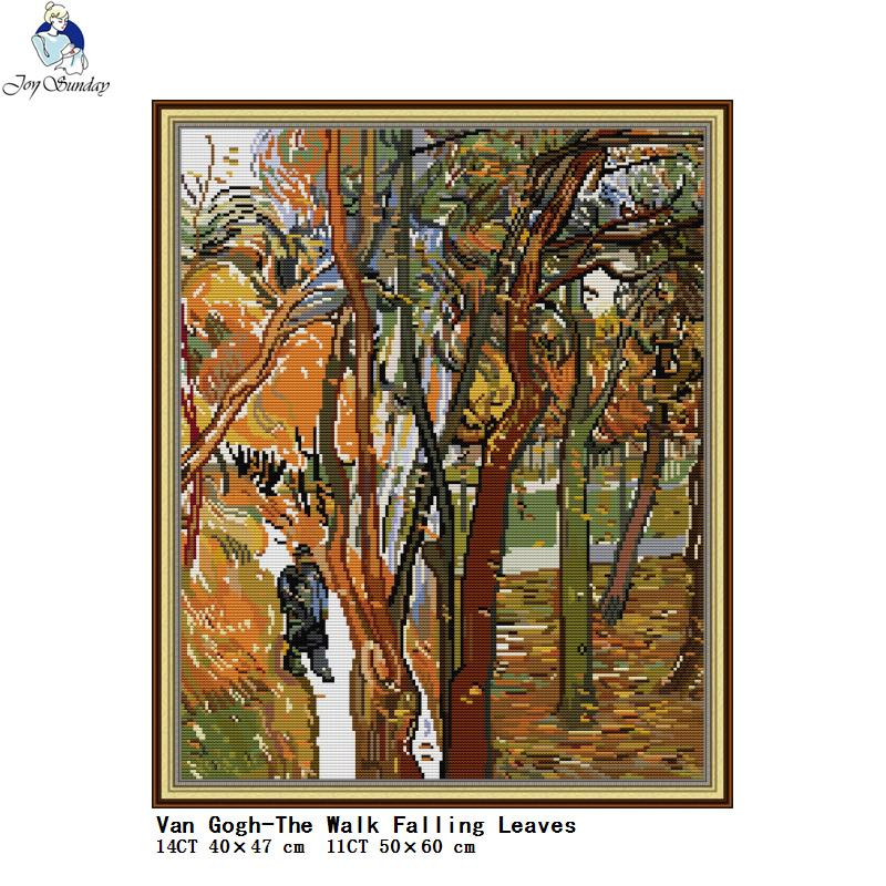 Έργα τέχνης του Van Gogh Series counted Cross stitch Kit 14CT 11CT σετ κεντήματος με μοτίβο σκηνικών Κεντήματα Ζωγραφική διακόσμησης σπιτιού