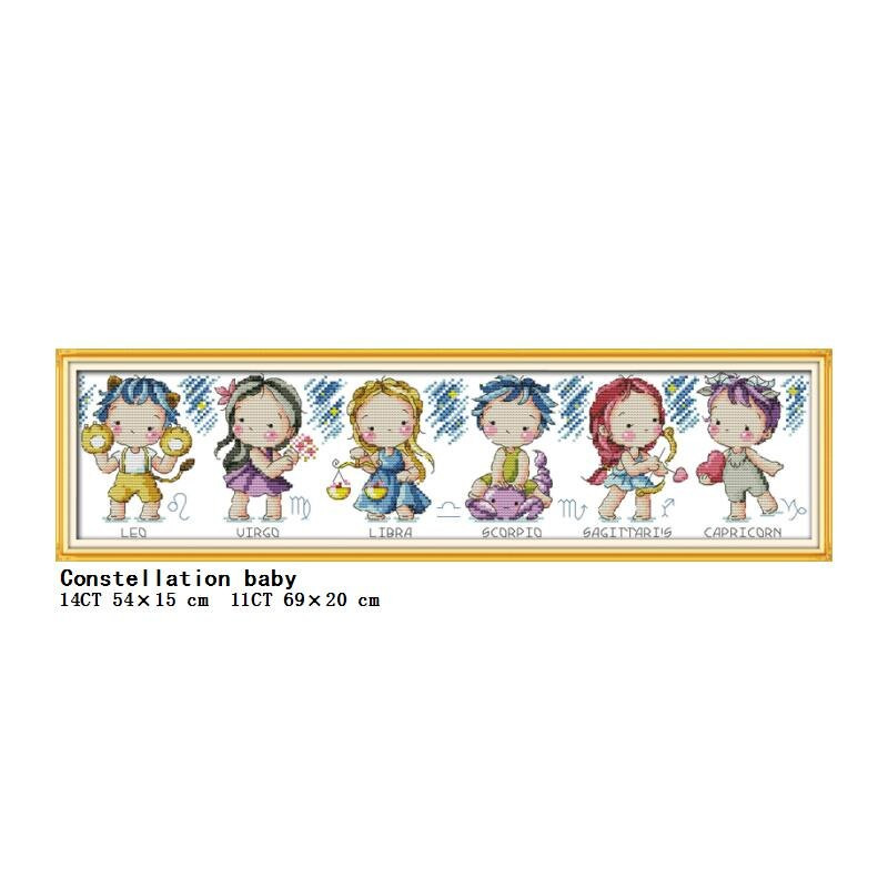 Multifilmi tegelase tüdrukute seeria mustrite seeria arv ristpiste komplekt 11CT14CT tembeldamine ristpistes DIY näputöö tikandi komplekt