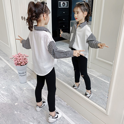 Camasa pentru copii model nou cu guler clasic pentru fete