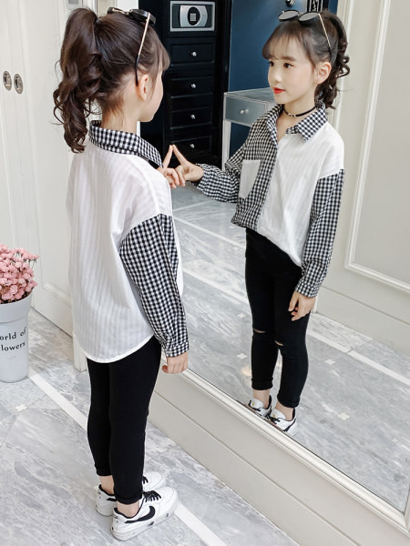 Camasa pentru copii model nou cu guler clasic pentru fete