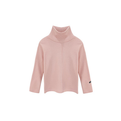 Ühevärviline kõrge polo kraega pluus tüdrukutele