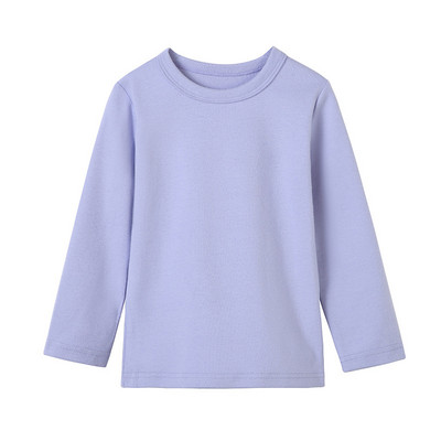 Laste vabaaja ümara kaelusega pluus