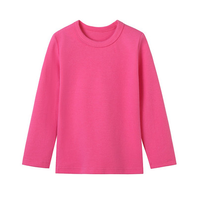 Laste vabaaja ümara kaelusega pluus