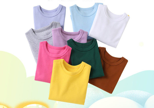 Laste vabaaja ümara kaelusega pluus