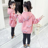 Ingyenes mintás tunika lányoknak kapucnival és felirattal