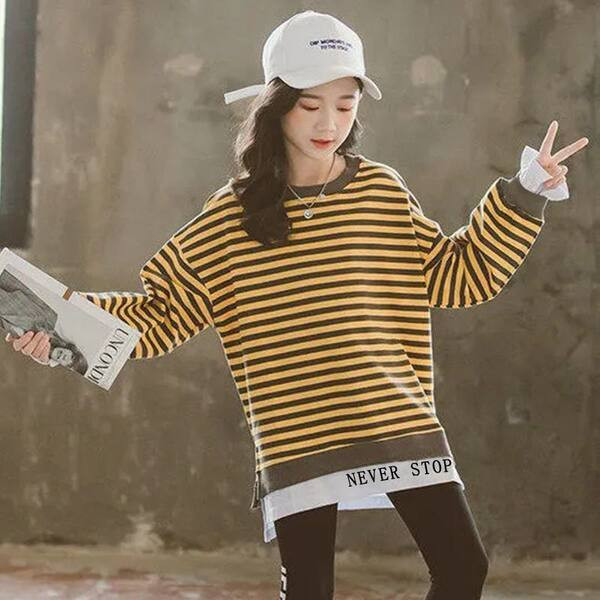 Φαρδύ μοντέλο παιδική μπλούζα με επιγραφή