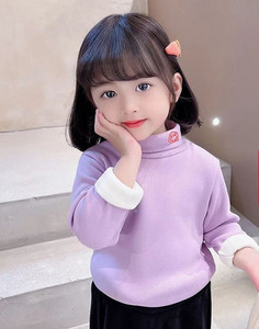 Μόδα παιδική μπλούζα με γιακά πόλο για κορίτσια