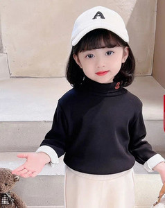 Μόδα παιδική μπλούζα με γιακά πόλο για κορίτσια