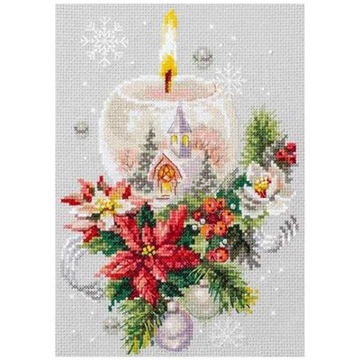 Ziemassvētku sveču zvaniņu raksti skaitīti krustdūriens 11CT 14CT 16CT 18CT DIY ķīniešu krustdūrienu komplekts izšūšanas rokdarbu komplekts