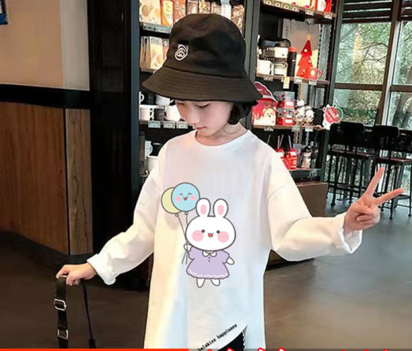 Aplikatsiooniga vabaaja pluus tüdrukutele