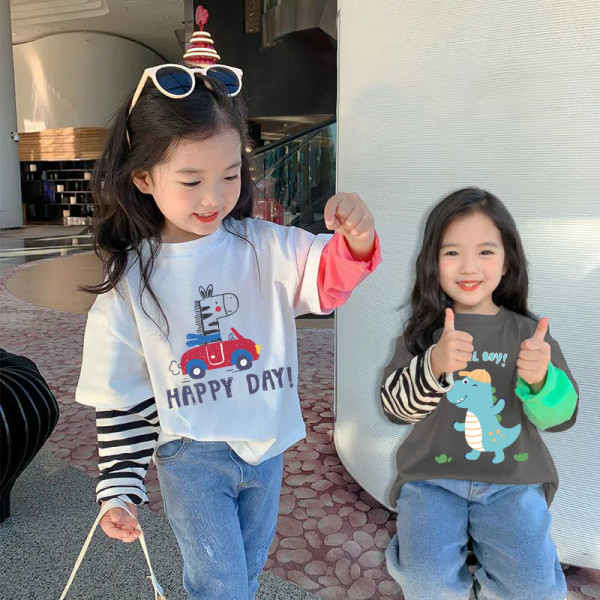 Pikkade varrukatega lastepluus tüdrukule