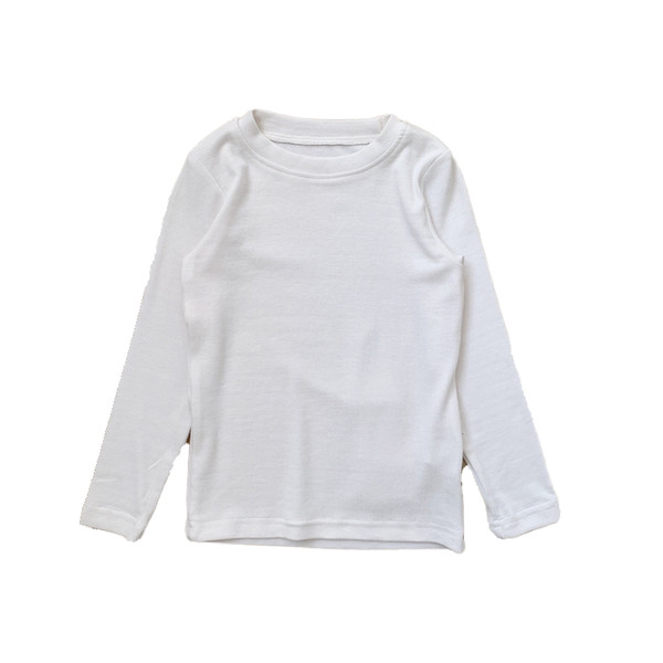 Μονόχρωμη παιδική μπλούζα με στρογγυλή λαιμόκοψη