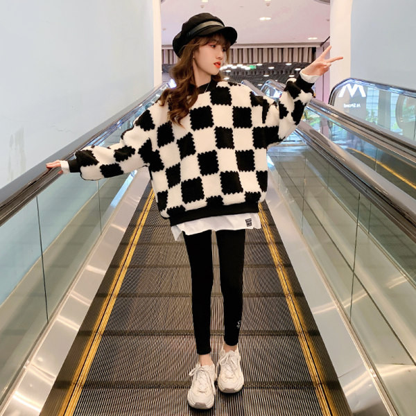 Χειμερινή μπλούζα για κορίτσια σε δύο χρώματα