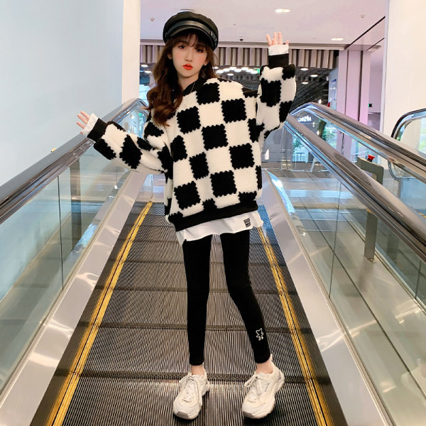 Χειμερινή μπλούζα για κορίτσια σε δύο χρώματα