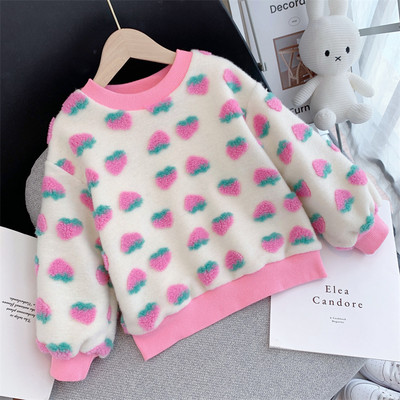 Παιδική μπλούζα φθινοπώρου-χειμώνα με οβάλ λαιμόκοψη για κορίτσια