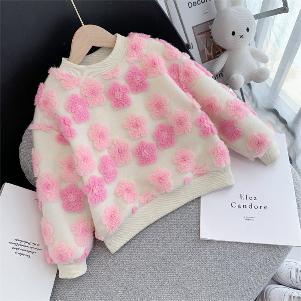 Παιδική μπλούζα φθινοπώρου-χειμώνα με οβάλ λαιμόκοψη για κορίτσια