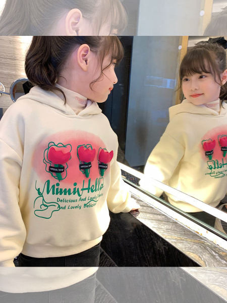 Igapäevane kapuutsiga lastepluus - valge ja roosa värv