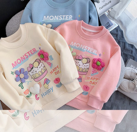 Praegune 3D-efektiga lastepluus tüdrukutele