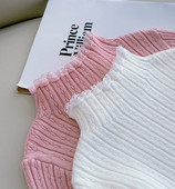 Καθαρή παιδική μπλούζα για κορίτσια - με ψηλό γιακά