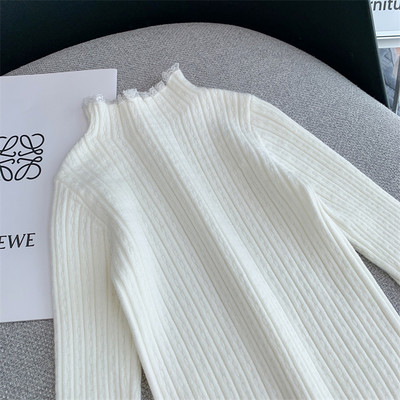 Καθαρή παιδική μπλούζα για κορίτσια - με ψηλό γιακά