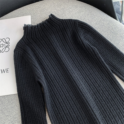 Καθαρή παιδική μπλούζα για κορίτσια - με ψηλό γιακά