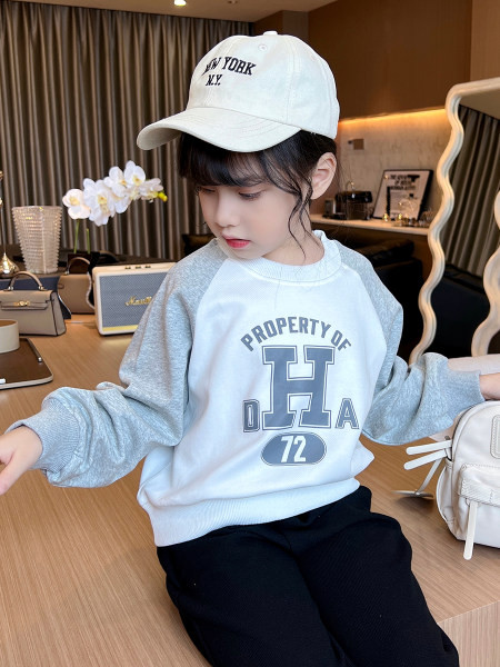 Παιδική casual εμπριμέ μπλούζα για κορίτσια