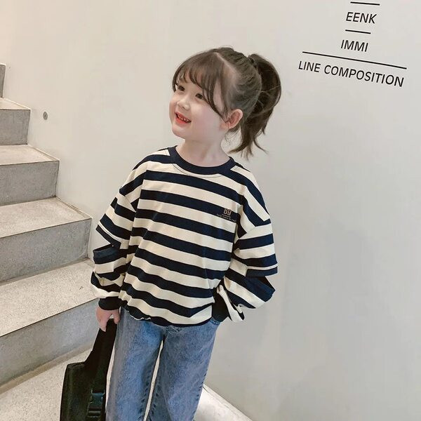 Παιδική casual στρογγυλή μπλούζα