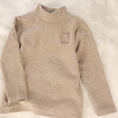 Παιδική μπλούζα για κορίτσια με γιακά πόλο και κέντημα