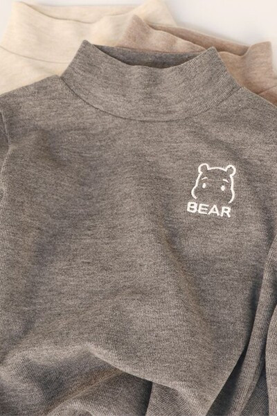 Παιδική μπλούζα για κορίτσια με γιακά πόλο και κέντημα