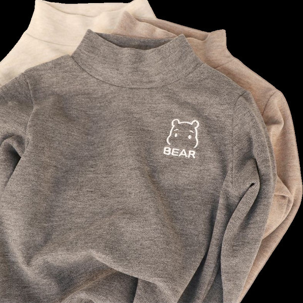 Παιδική μπλούζα για κορίτσια με γιακά πόλο και κέντημα