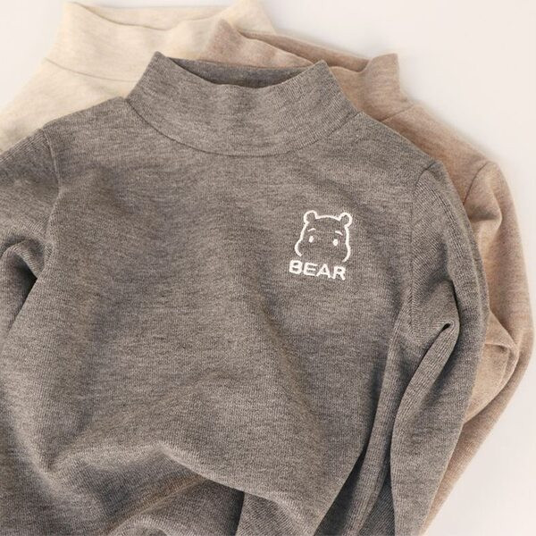 Παιδική μπλούζα για κορίτσια με γιακά πόλο και κέντημα