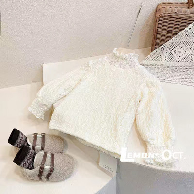 Μόδα παιδική μπλούζα με γιακά πόλο για κορίτσια