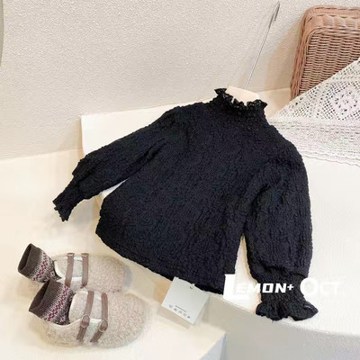 Μόδα παιδική μπλούζα με γιακά πόλο για κορίτσια