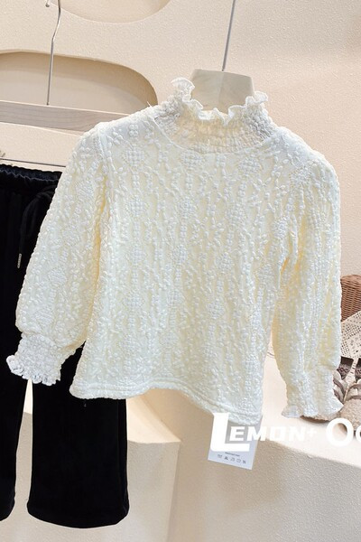 Μόδα παιδική μπλούζα με γιακά πόλο για κορίτσια