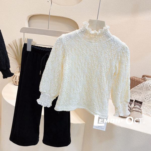 Μόδα παιδική μπλούζα με γιακά πόλο για κορίτσια