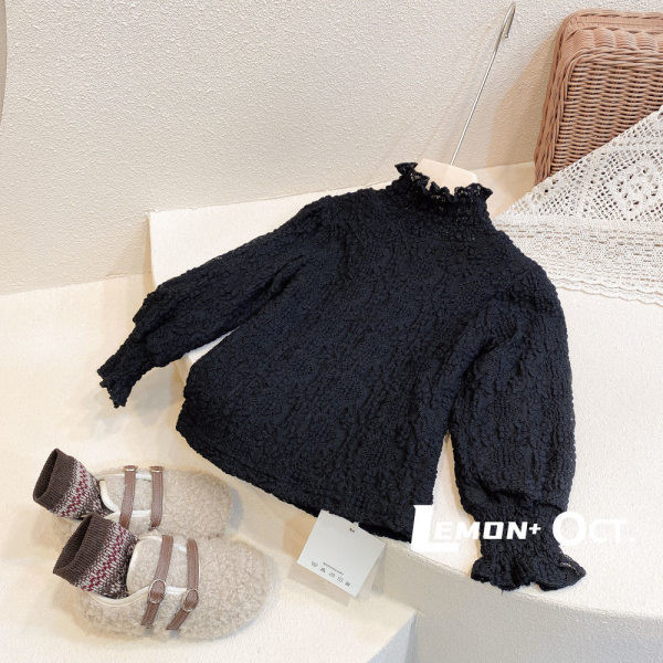 Μόδα παιδική μπλούζα με γιακά πόλο για κορίτσια