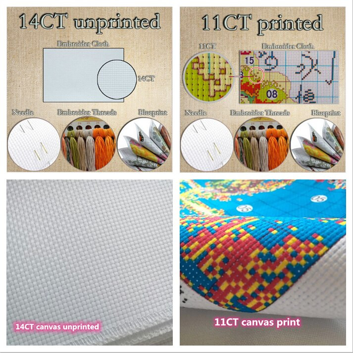 Απλά Family Hands Love Forever Decor Σετ βαμβακερής σταυροβελονιάς 14CT λευκό 11 καρατίων Κέντημα DIY Χειροποίητο κεντήματα τοίχου