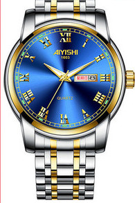 Hõbedase ja kuldse värviga naiste käekell