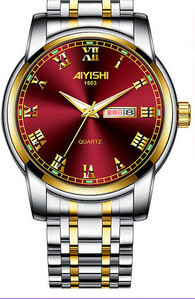 Hõbedase ja kuldse värviga naiste käekell